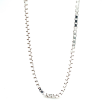 ketting zilver venetiaans 45cm lang en 1.4mm breed - 53889 ketting zilver venetiaans 45cm lang en 1.4mm breed - 53889