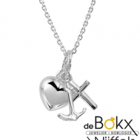 ketting met hanger hartje, kruisje en anker (hoop, geloof en liefde) - 53546 ketting met hanger hartje, kruisje en anker (hoop, geloof en liefde) - 53546