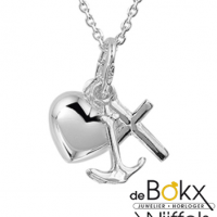 ketting met hanger hartje, kruisje en anker (hoop, geloof en liefde) - 53546 ketting met hanger hartje, kruisje en anker (hoop, geloof en liefde) - 53546