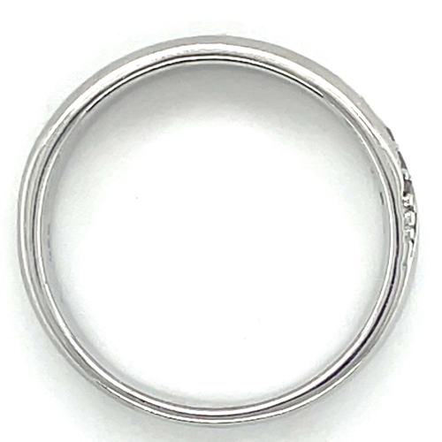 gescratsche bandring in zilver gerhodineerd met zirkonia maat 56 - 53578