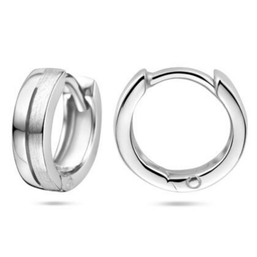 klapoorringen Zilver gerhodineerd - 53595