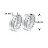 klapoorringen Zilver gerhodineerd - 53595