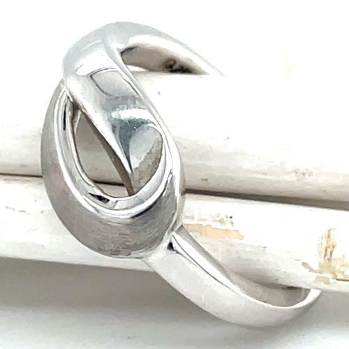 Ring zilver gerhodineerd maat 56 mat en glimmend afgewerkt - 53614 Ring zilver gerhodineerd maat 56 mat en glimmend afgewerkt - 53614