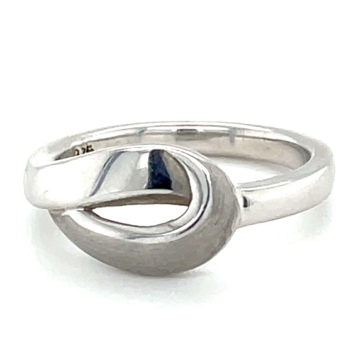 Ring zilver gerhodineerd maat 56 mat en glimmend afgewerkt - 53614 Ring zilver gerhodineerd maat 56 mat en glimmend afgewerkt - 53614