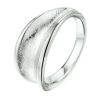gescratcht 3D ring zilver gerhodineerd maat 56 - 53635