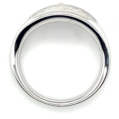 gescratcht 3D ring zilver gerhodineerd maat 56 - 53635