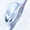 gescratcht 3D ring zilver gerhodineerd maat 56 - 53635