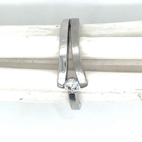 Ring zilver gerhodineerd maat 53 - 53639 Ring zilver gerhodineerd maat 53 - 53639