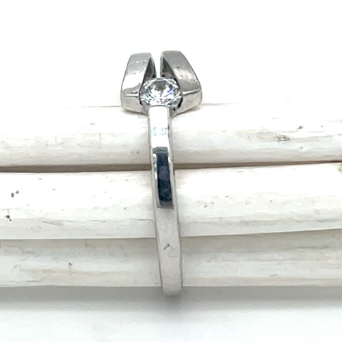 Ring zilver gerhodineerd maat 53 - 53639 Ring zilver gerhodineerd maat 53 - 53639