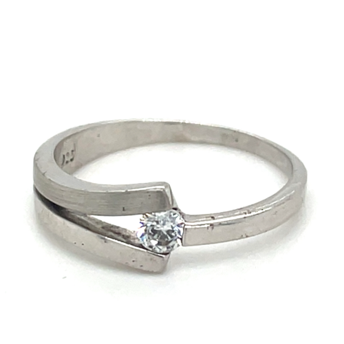 Ring zilver gerhodineerd maat 53 - 53639 Ring zilver gerhodineerd maat 53 - 53639
