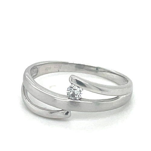 prachtige ring in zilver gerhodineerd in maat 56 - 53649