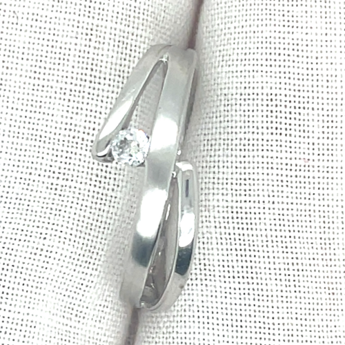 prachtige ring in zilver gerhodineerd in maat 56 - 53649