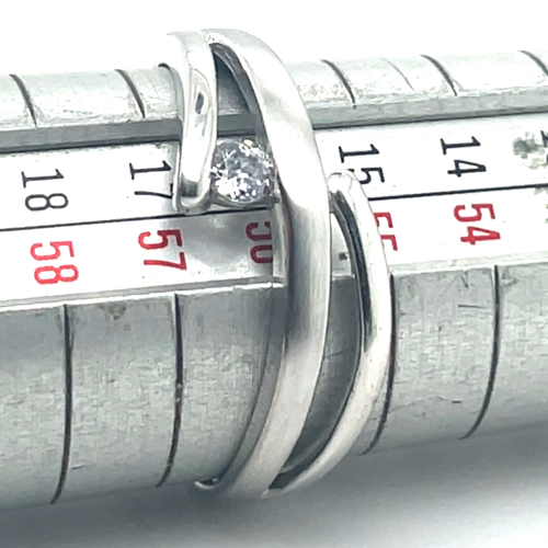 prachtige ring in zilver gerhodineerd in maat 56 - 53649