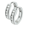 oorringen zilver gerhodineerd met zirkonia steentjes - 53696