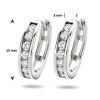 oorringen zilver gerhodineerd met zirkonia steentjes - 53696