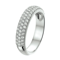Ring zilver gerhodineerd maat 56 - 53698