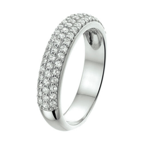 Ring zilver gerhodineerd maat 56 - 53698
