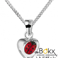 ketting met hartjes hanger en pimpampoentje 36-40cm - 53703 ketting met hartjes hanger en pimpampoentje 36-40cm - 53703