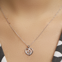 hartjes hanger met 3 hartjes in zilver - 53748 hartjes hanger met 3 hartjes in zilver - 53748