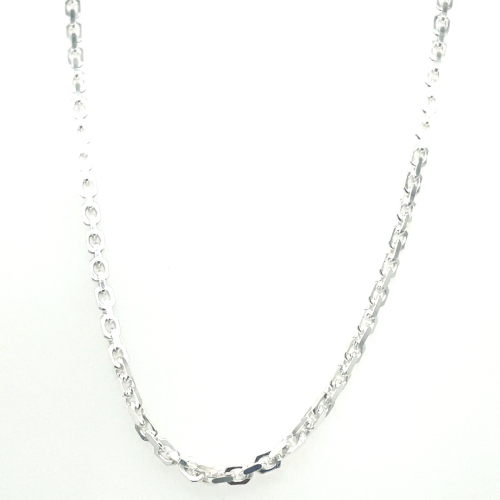 Anker ketting zilver 50cm gediamanteerd 2.1mm - 53900