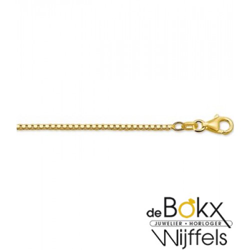 Gouden ketting venetiaans 50cm 1.4mm - 53957