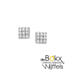 vierkanten oorbel Zilver gerhodineerd zirkonia - 53999 vierkanten oorbel Zilver gerhodineerd zirkonia - 53999