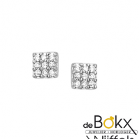 vierkanten oorbel Zilver gerhodineerd zirkonia - 53999 vierkanten oorbel Zilver gerhodineerd zirkonia - 53999