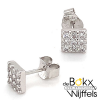 vierkanten oorbel Zilver gerhodineerd zirkonia - 53999 vierkanten oorbel Zilver gerhodineerd zirkonia - 53999