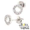 Oorknoppen zilveren cirkerls met zirkonia steentjes - 54001 Oorknoppen zilveren cirkerls met zirkonia steentjes - 54001