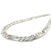 Brede stevige zilveren heren ketting 50cm lang 8mm breed - 54498