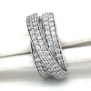 Zilver gerhodineerd ring met heel veel zirkonia steentjes maat 54 - 54648 Zilver gerhodineerd ring met heel veel zirkonia steentjes maat 54 - 54648