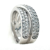 Zilver gerhodineerd ring met heel veel zirkonia steentjes maat 54 - 54648 Zilver gerhodineerd ring met heel veel zirkonia steentjes maat 54 - 54648