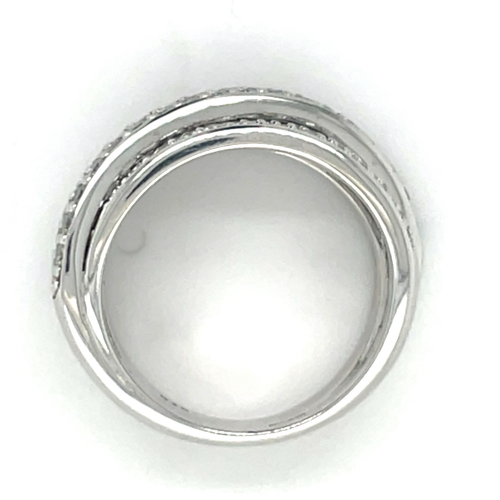 Zilver gerhodineerd ring met heel veel zirkonia steentjes maat 54 - 54648 Zilver gerhodineerd ring met heel veel zirkonia steentjes maat 54 - 54648