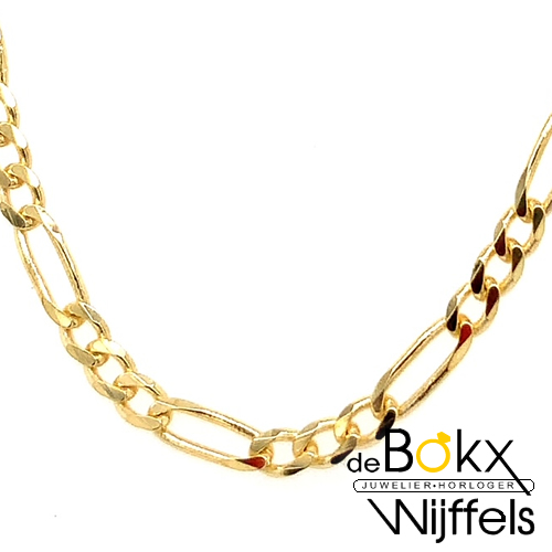 figaro schakelketting in goud van 50cm lang 2.7mm - 54510 figaro schakelketting in goud van 50cm lang 2.7mm - 54510