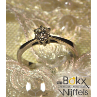 Verlovingsring Briljant shape wit gouden ring met diamant maat 55 - 54566 Verlovingsring Briljant shape wit gouden ring met diamant maat 55 - 54566