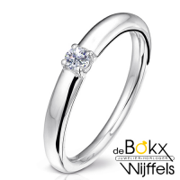 Solitaire ring wit goud met diamant maat 54 - 54568 Solitaire ring wit goud met diamant maat 54 - 54568