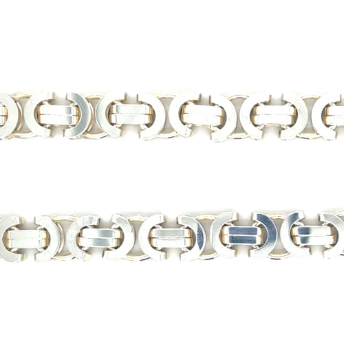 platte koningsschakel ketting voor heren in zilver 50cm 8.5mm - 54574 platte koningsschakel ketting voor heren in zilver 50cm 8.5mm - 54574