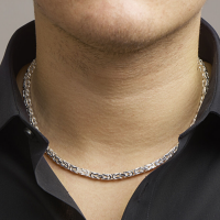 zilveren konigs schakel heren ketting 50cm 5mm - 54577 zilveren konigs schakel heren ketting 50cm 5mm - 54577