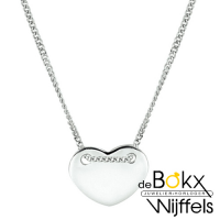 zilveren hartje met ketting 40 + 5cm - 54709 zilveren hartje met ketting 40 + 5cm - 54709