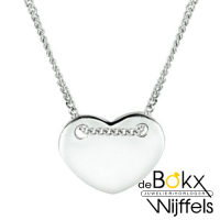 zilveren hartje met ketting 40 + 5cm - 54709 zilveren hartje met ketting 40 + 5cm - 54709