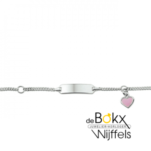 Kinder graveerarmband met hart plaat 5,5mm 11- 13 cm - 54712 Kinder graveerarmband met hart plaat 5,5mm 11- 13 cm - 54712