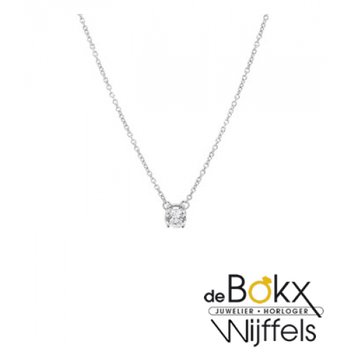 Zilver collier met hanger gerhodineerd - 54714 Zilver collier met hanger gerhodineerd - 54714