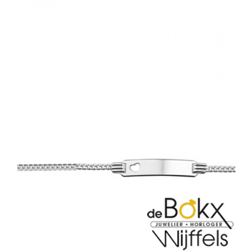 Kinder graveerarmband hart gourmet 15cm plaat 4,8mm - 54766 Kinder graveerarmband hart gourmet 15cm plaat 4,8mm - 54766