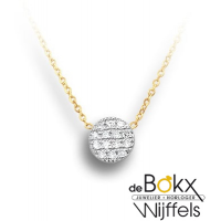 Fijn gouden collier met diamant 0.07crt - 54790 Fijn gouden collier met diamant 0.07crt - 54790