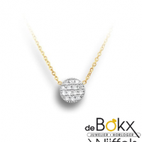 Fijn gouden collier met diamant 0.07crt - 54790 Fijn gouden collier met diamant 0.07crt - 54790