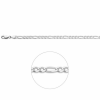 heren ketting figaro in het zilver 60cm 4mm - 54836