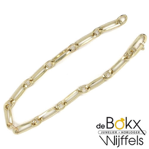 Geelgouden closed for ever armband 19cm - 54837