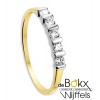 Gouden memoire ring zirkonia maat 50 - 54856