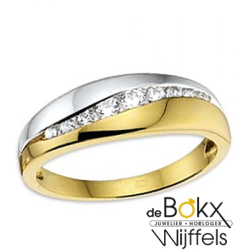 Gouden ring met zirkonia maat 58 - 54867 Gouden ring met zirkonia maat 58 - 54867