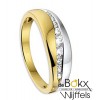 Gouden ring met zirkonia maat 58 - 54867